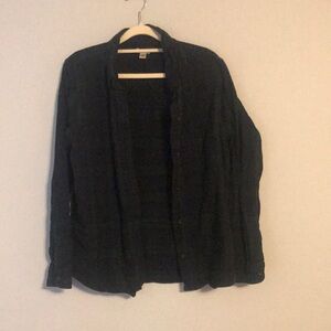 Plaid blue and green flannel